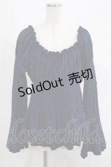 Sheglit / シャーリングトップス  ネイビー H-25-05-08-1025-EL-TO-KB-ZH