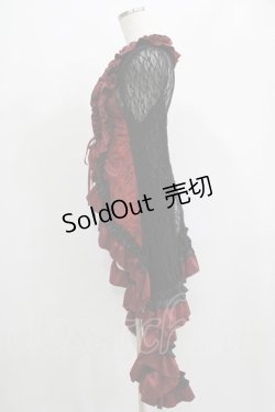 画像2: Qutie Frash / レースカーディガン  黒×赤 H-25-05-08-1028-QU-TO-KB-ZH
