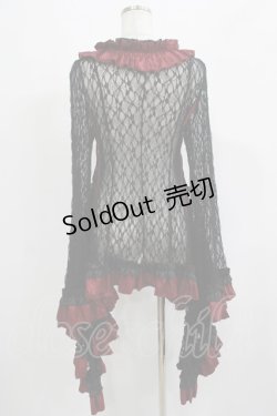 画像3: Qutie Frash / レースカーディガン  黒×赤 H-25-05-08-1028-QU-TO-KB-ZH