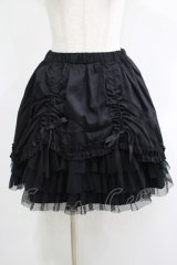 PEACE NOW / バッスルチュールスカート  黒 H-25-05-08-1029-PU-SK-KB-ZH