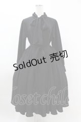 Physical Drop / スタンドカラーレトロワンピース Free ブラック H-25-05-08-021-LO-OP-NS-ZH