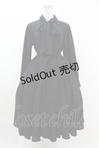 Physical Drop / スタンドカラーレトロワンピース Free ブラック H-25-05-08-021-LO-OP-NS-ZH
