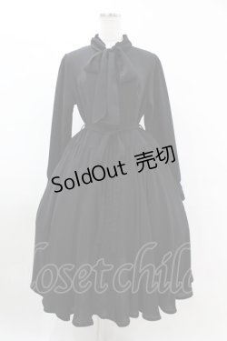 画像1: Physical Drop / スタンドカラーレトロワンピース Free ブラック H-25-05-08-021-LO-OP-NS-ZH