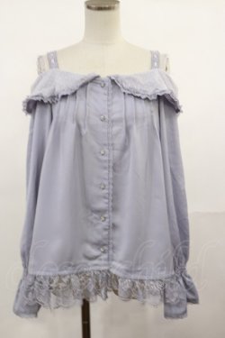 画像1: axes femme POETIQUE / オフショルブラウス M ブルー H-25-05-09-034-AX-BL-NS-ZH