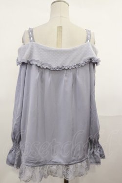 画像2: axes femme POETIQUE / オフショルブラウス M ブルー H-25-05-09-034-AX-BL-NS-ZH
