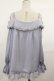 画像2: axes femme POETIQUE / オフショルブラウス M ブルー H-25-05-09-034-AX-BL-NS-ZH (2)