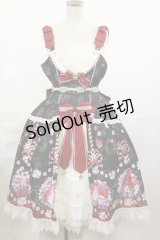 Forest Wardrobe（海外ロリータブランド） / Sakura And Strawberryジャンパースカート L ブラック H-25-05-09-041-LO-OP-NS-ZH
