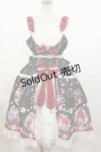Forest Wardrobe（海外ロリータブランド） / Sakura And Strawberryジャンパースカート L ブラック H-25-05-09-041-LO-OP-NS-ZH