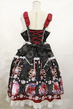 画像2: Forest Wardrobe（海外ロリータブランド） / Sakura And Strawberryジャンパースカート L ブラック H-25-05-09-041-LO-OP-NS-ZH