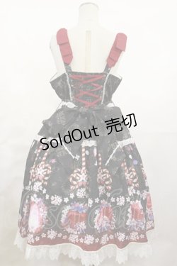画像2: Forest Wardrobe（海外ロリータブランド） / Sakura And Strawberryジャンパースカート L ブラック H-25-05-09-041-LO-OP-NS-ZH