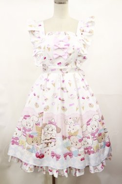 画像1: axes femme kawaii / ダイナーカフェジャンパースカート M オフ H-25-05-09-007-AX-OP-NS-ZH