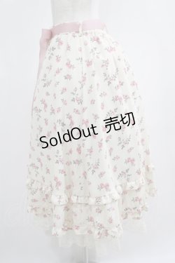 画像2: axes femme / ミニチュアローズ柄スカート Free クリーム H-25-05-09-1004-AX-SK-NS-ZH