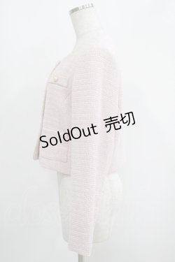 画像2: WILLSELECTION / ラメツイードノーカラージャケット Free ピンク H-25-05-09-1042-GO-JA-NS-ZH