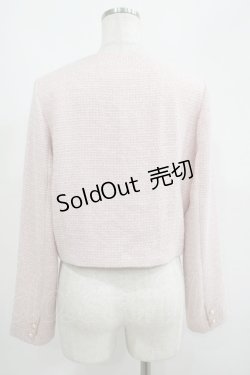 画像3: WILLSELECTION / ラメツイードノーカラージャケット Free ピンク H-25-05-09-1042-GO-JA-NS-ZH