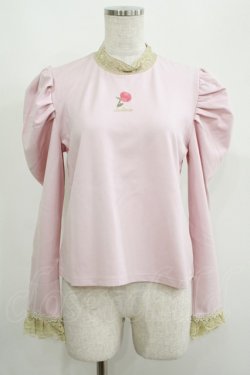 画像1: Lolime by mellfy memory / Mary rose ハイネックカットソー M PINK H-25-05-09-1044-GO-TO-NS-ZH