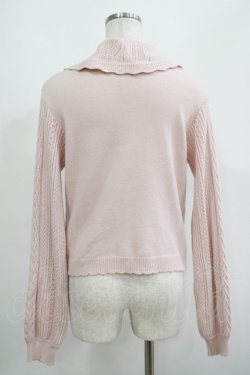 画像3: axes femme POETIQUE / ブーケ刺繍ビッグ襟ニットプルオーバー M ピンク H-25-05-09-1045-AX-TO-NS-ZH