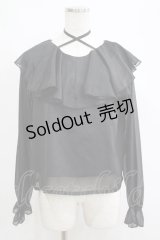 evelyn / シアーフリルブラウス Free ブラック H-25-05-09-1046-LO-BL-NS-ZH