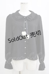Ank Rouge / ポンポンリボンブラウス M ブラック H-25-05-09-1050-CA-BL-NS-ZH