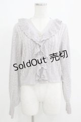 evelyn / ビジューボタンニットカーディガン Free グレー H-25-05-09-1053-LO-TO-NS-ZH