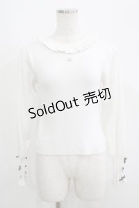 evelyn / 袖リボンニット Free オフホワイト H-25-05-09-1059-LO-TO-NS-ZH