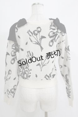画像3: axes femme POETIQUE / フラワージャカードニットカーディガン M 生成り H-25-05-09-1065-AX-TO-NS-ZH