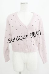 evelyn / ハートニットカーディガン Free ピンク H-25-05-09-1068-LO-TO-NS-ZH