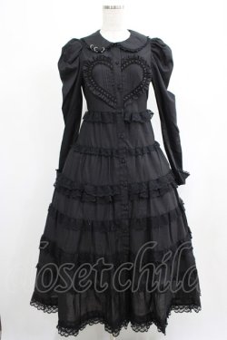 画像1: AVENCHUMU / Full of tiered long dress Free BLACK H-25-05-09-1007-LO-OP-NS-ZH
