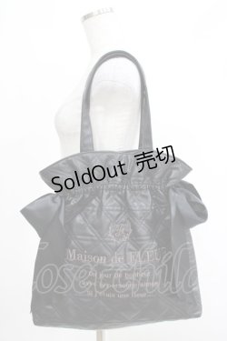 画像1: Maison de FLEUR / キルティングダブルリボントートバッグ Free ブラック H-25-05-09-1074-LO-BG-NS-ZH