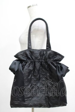 画像2: Maison de FLEUR / キルティングダブルリボントートバッグ Free ブラック H-25-05-09-1074-LO-BG-NS-ZH