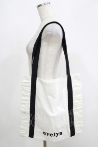 evelyn / ロゴフリルトートバッグ  オフ H-25-05-09-1075-LO-BG-NS-ZH