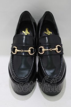 画像1: evelyn / ビット厚底ローファー S ブラック H-25-05-09-1081-LO-SH-NS-ZH
