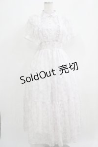 evelyn / ラメフリル花柄ワンピース（ロング） Free ピンク H-25-05-09-1008-LO-OP-NS-ZH