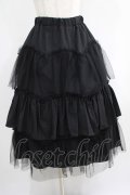 evelyn / チュールフリルスカート Free ブラック H-25-05-09-1012-LO-SK-NS-ZH