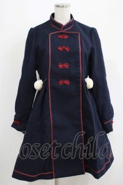 画像1: Amavel / チャイナ風コート Free ネイビー H-25-05-09-1021-CA-CO-NS-ZH