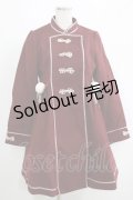 【SALE】Amavel / チャイナ風コート Free ボルドー H-25-05-09-1022-CA-CO-NS-ZT-C029