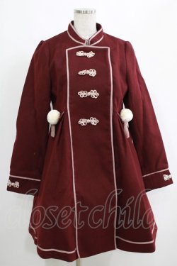 画像1: Amavel / チャイナ風コート Free ボルドー H-25-05-09-1022-CA-CO-NS-ZH