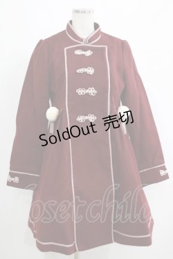 画像1: 【SALE】Amavel / チャイナ風コート Free ボルドー H-25-05-09-1022-CA-CO-NS-ZT-C029