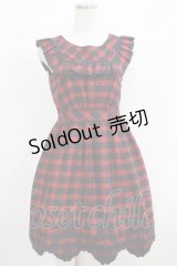 Secret Honey / チェックフリルワンピース Free ネイビー/レッド H-25-05-09-1023-CA-SK-NS-ZH