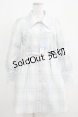 REDYAZEL / チェックミニシャツワンピース S ブルーチェック H-25-05-09-1024-GO-OP-NS-ZH