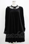 Amavel / ベロアワンピース Free ブラック H-25-05-09-1025-CA-OP-NS-ZH