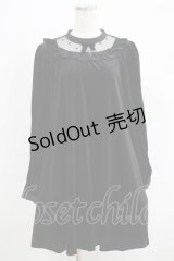 Amavel / ベロアワンピース Free ブラック H-25-05-09-1025-CA-OP-NS-ZH