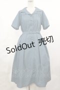 F&A / 縫いとめタック開衿シャツワンピース Free BLUE GREEN H-25-05-09-014-LO-OP-NS-ZH