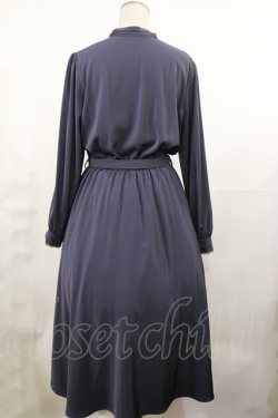 画像2: an another angelus / レース使いスタンドカラーサテンワンピース Free BLUE GRAY H-25-05-09-015-CA-OP-NS-ZH