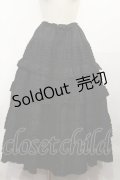 PINK HOUSE / フリル使いローンティアードスカート F ブラック H-25-05-09-020-LO-SK-YZ-ZH