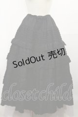 PINK HOUSE / フリル使いローンティアードスカート F ブラック H-25-05-09-020-LO-SK-YZ-ZH