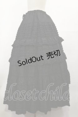 画像2: PINK HOUSE / フリル使いローンティアードスカート F ブラック H-25-05-09-020-LO-SK-YZ-ZH