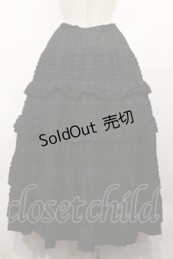画像3: PINK HOUSE / フリル使いローンティアードスカート F ブラック H-25-05-09-020-LO-SK-YZ-ZH