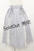 axes femme POETIQUE / サスペンダーストライプスカート M ブルー H-25-05-09-023-AX-SK-NS-ZH
