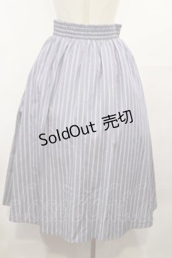 画像2: axes femme POETIQUE / サスペンダーストライプスカート M ブルー H-25-05-09-023-AX-SK-NS-ZH