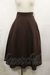 an another angelus / レリーフ金具ベルト付きフレアースカート Free BROWN H-25-05-09-025-CA-SK-NS-ZH